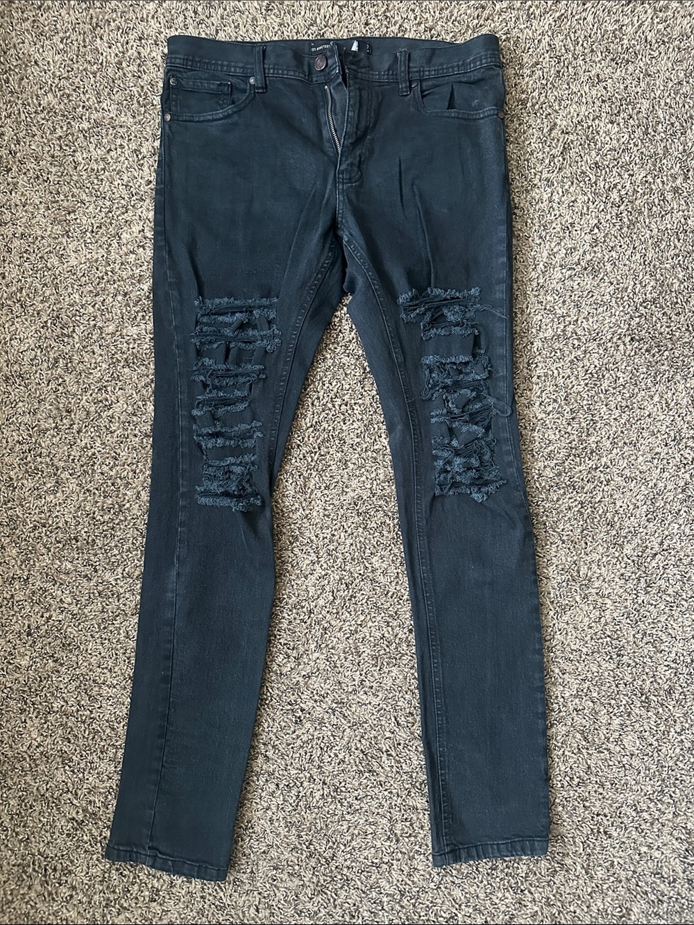 Black Distressed Skinny Jeans